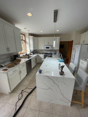Kitchen cabinet refinishing project