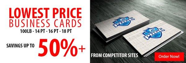 Best prices in town for business cards!