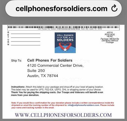 Shipping label for you to print. Posted with review 12/13/25