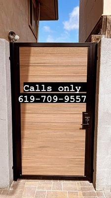 Galvanized steel frame with composite boards (powder-coated paint)
Literally a gate forever