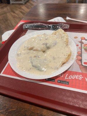 Double Gravy and biscuits