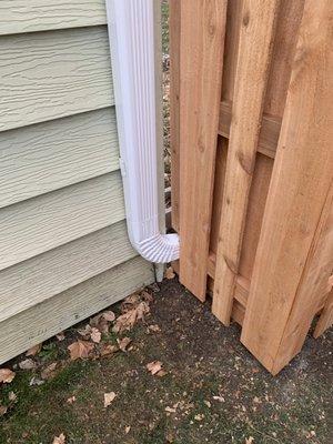 Cut as much fence away as I could but half blocked from my new installation.