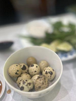 4) Trứng Cút Lộn: Quail Egg Bault | $12 (10pcs)