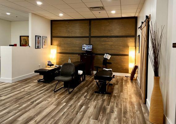 Adjusting area at Johns Creek Chiropractic and Wellness Center