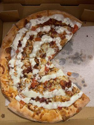 12" Chicken bacon ranch pizza