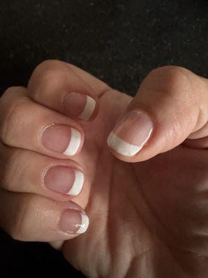 My gel French manicure