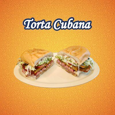 Torta de Milanesa con Salchicha, Jamón, Frijoles, y Queso Mozzarella. Cubierto con Cebolla, Lechuga, Aguacate, Crema y Mayonesa.