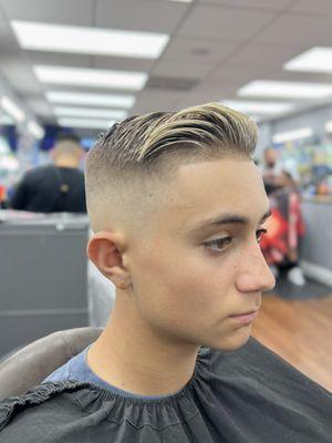 High skin fade combover
