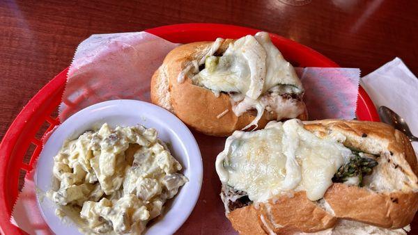 Philly cheesesteak sandwich