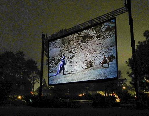 "The Valley of Gwangi" screening just north of the La Brea Tar Pits