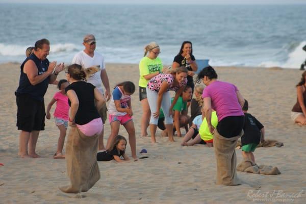 Sack Races at the Ocean City Family Olympics