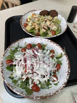 Creole caesar bowl and mezze bowl