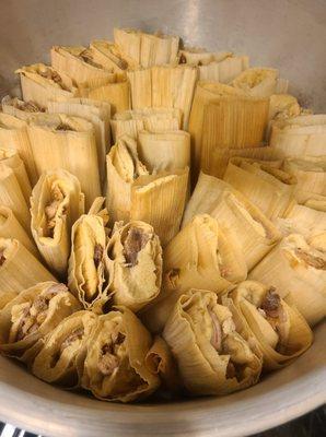 SPECIAL
Tamales!!
Available by the dozen (order ahead by at least 2 days) or sometimes as a meal for specials