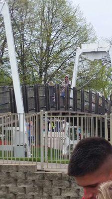 A sketchy character who opted not to ride Power Tower.