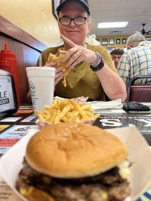 Double cheeseburger and a Noah burger