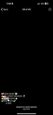 screenshot clearly shows 3-50 for the geek bar pulse.