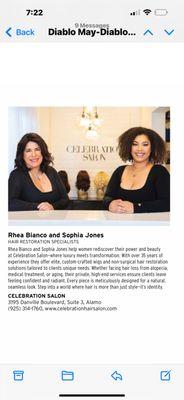 Celebration Salon Wigs and Extensions