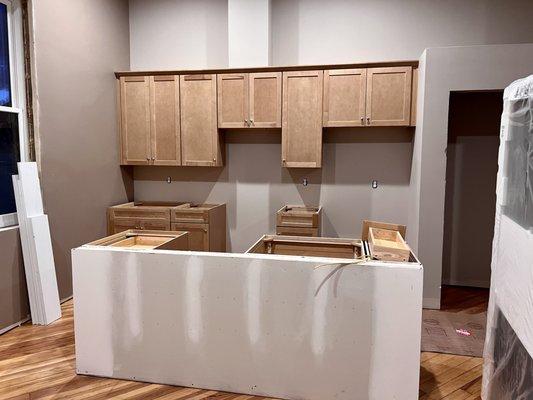 under construction kitchen layout