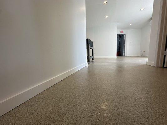 Flake Floor in Office of Manufacturing Facility