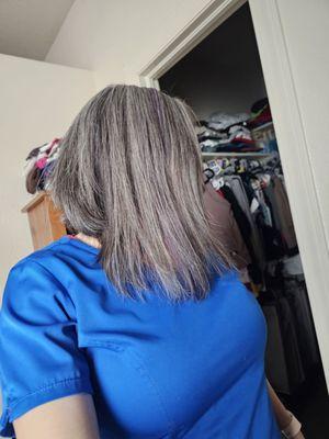 The hair doesn't even flow