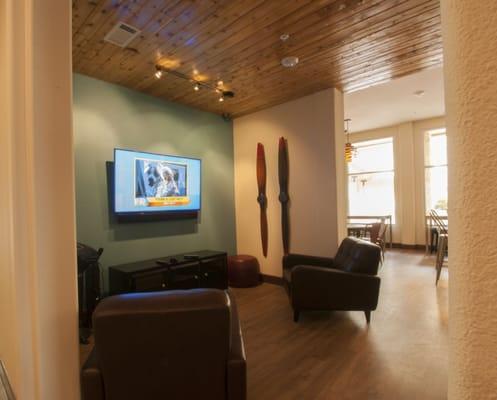 Enjoy a game with neighbors in our high-end game room.