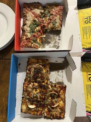 Clam chowder pizza  Lechon pizza