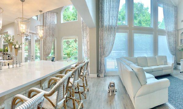 Custom curtains by Nora.