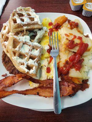 Big breakfast with waffle sub