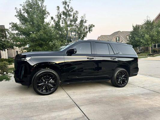 Blacked out our ride, it looks awesome.