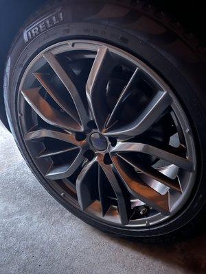 well executed curb rash repair and respray; very good color match