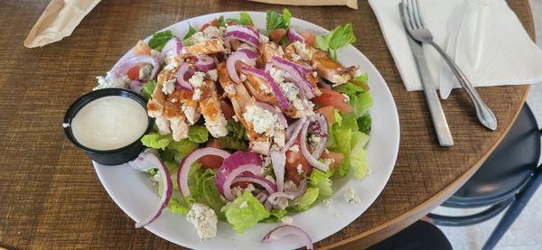 9-10-24 Grilled chicken buffalo blue cheese salad.