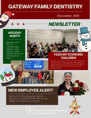 Keep up to date on all that is gong on in he office! December Newsletter