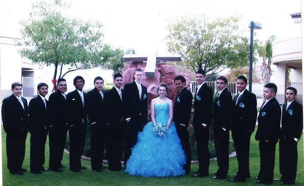 We alter quinceañera dresses, and can also rent or sell tuxedos along with suits for these events.