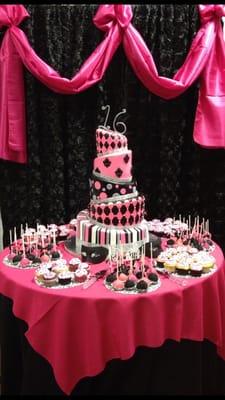 custom made Sweet 16 5 Tier cake