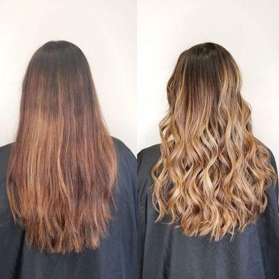 Before and after colorcoretion