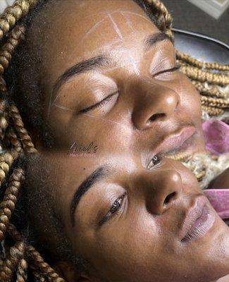 Eyebrow wax and tint