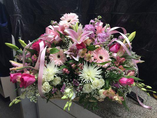 Centerpiece for a baby girl christening!!