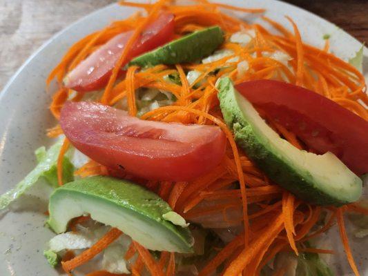 Salad - very good, but wet and had tomato stems