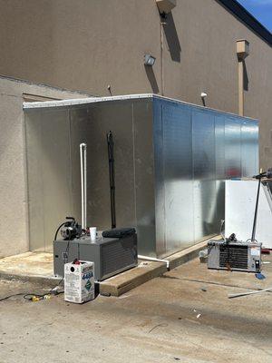 New walk in cooler install.