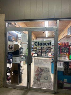 Closed sign at night