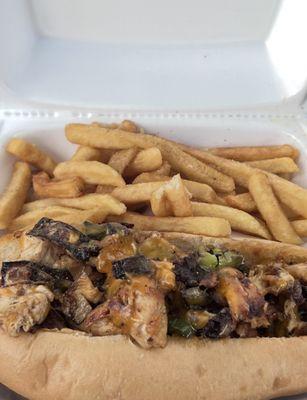 Chicken Philly Cheese Steak Slider Combo Lunch