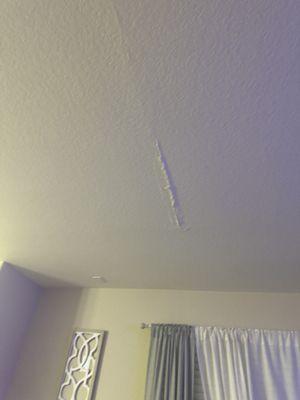 Water damage in ceiling