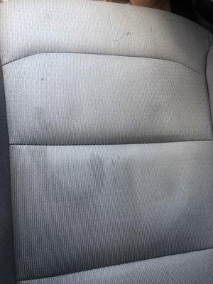 Filthy stained seats- both front.