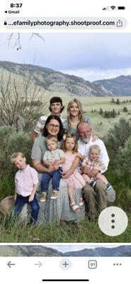 All our beautiful grandchildren in front of a beautiful Jardine background.