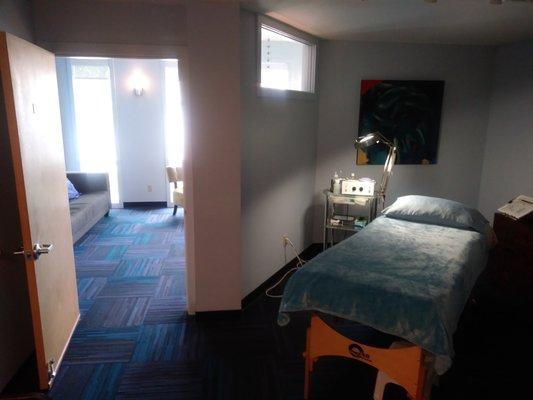 Treatment room and waiting area