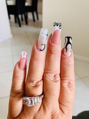 My Halloween nails done by Kate!