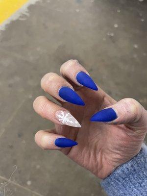 acrylic full set w gel and design