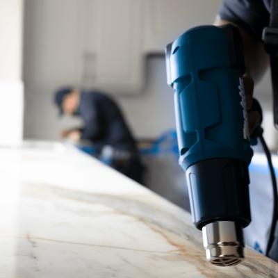 TuffSkin prevents etching, staining, and scratching on your stone/marble countertops.