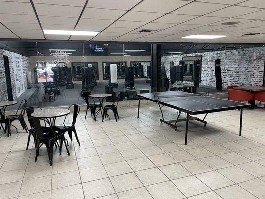 Lobby and kickboxing room