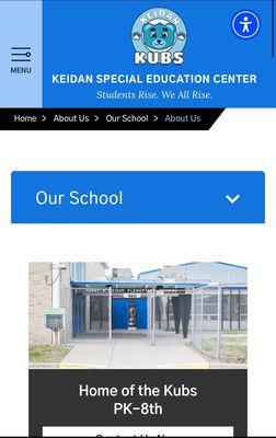 Schools Website front page